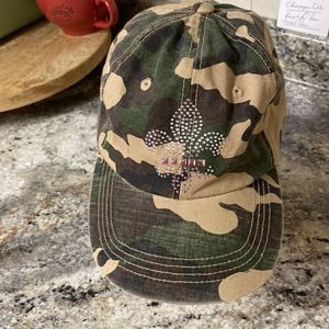 Camo Fleur de Lis Baseball Cap
